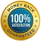 Money back 100% satisfaction guaranteed seal